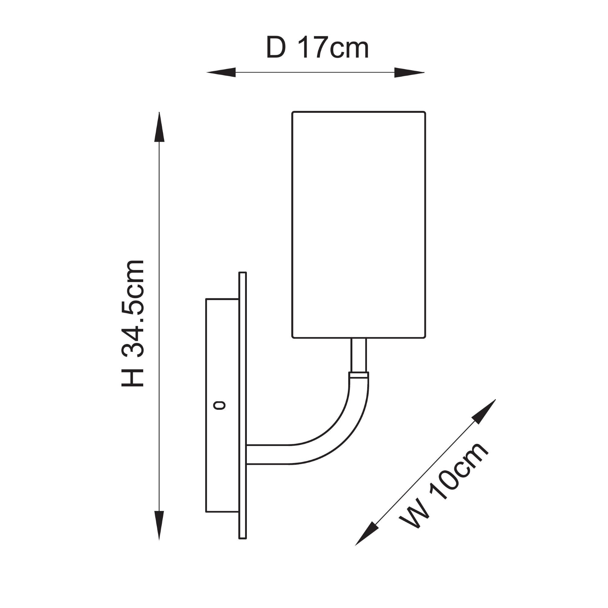 Mira Curved Wall Light