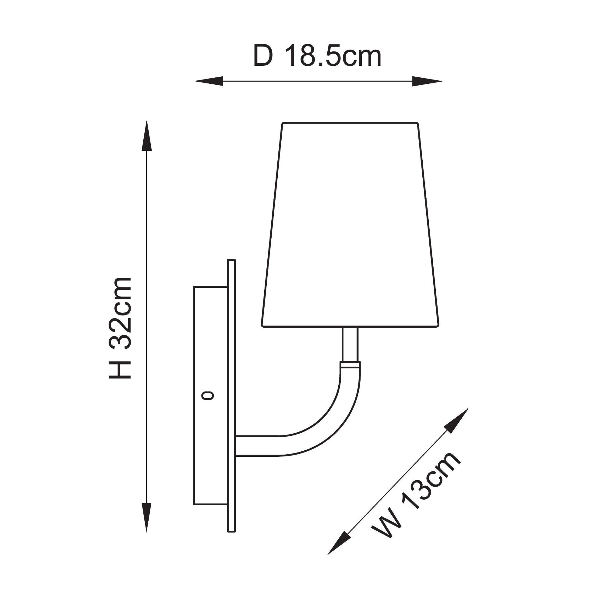 Mira Curved Wall Light