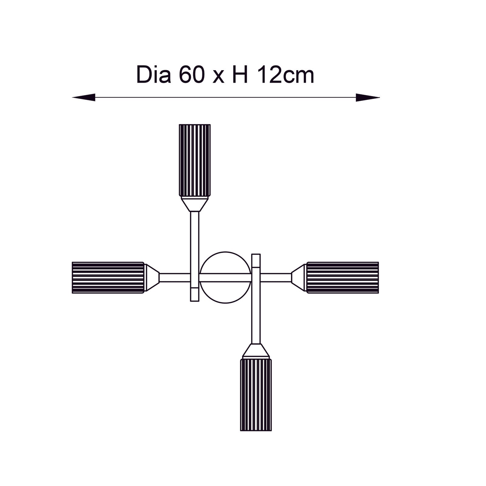 Nazzori 4-light Semi flush