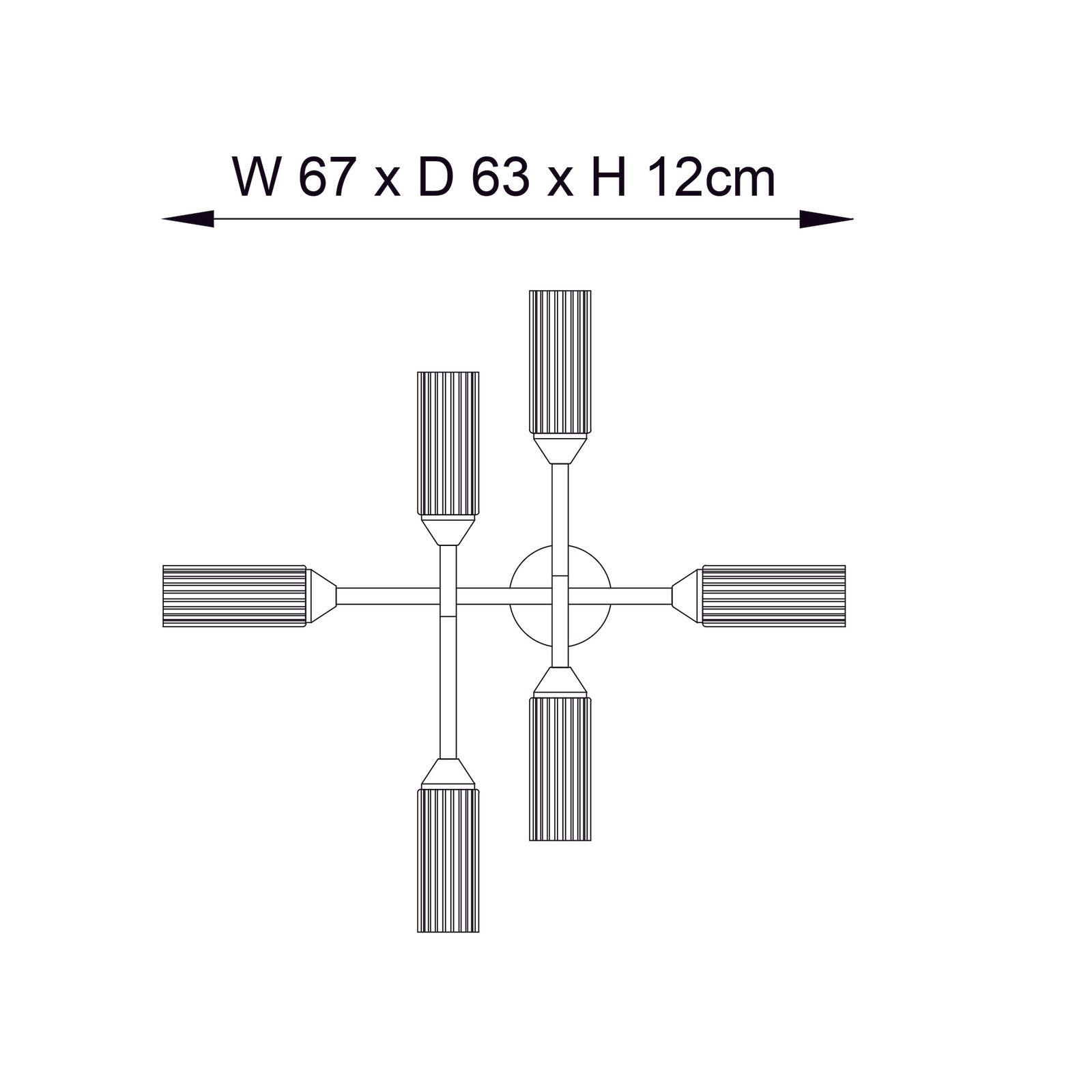 Nazzori 6-light Semi flush