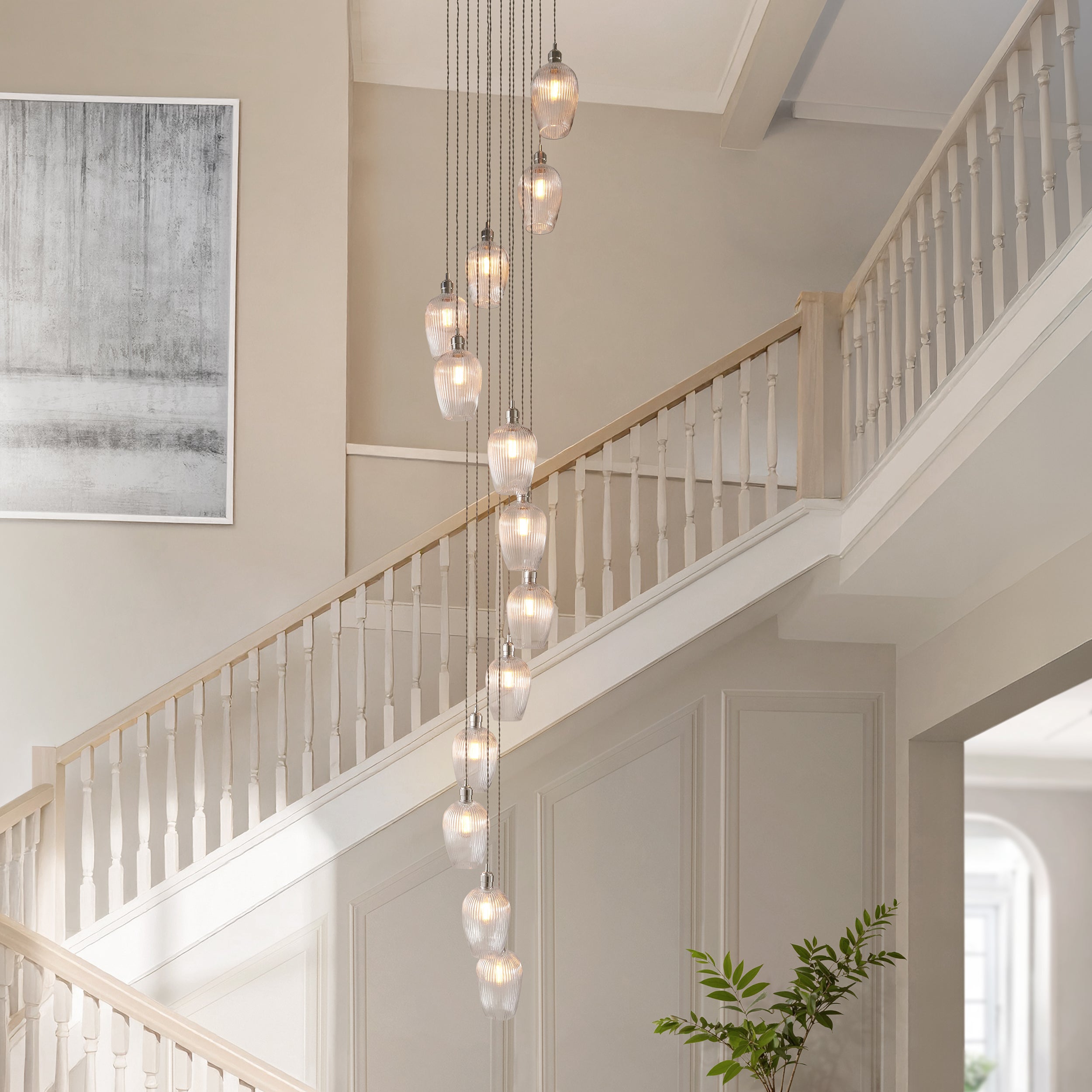 Olympia Ribbed 13-light Chandelier