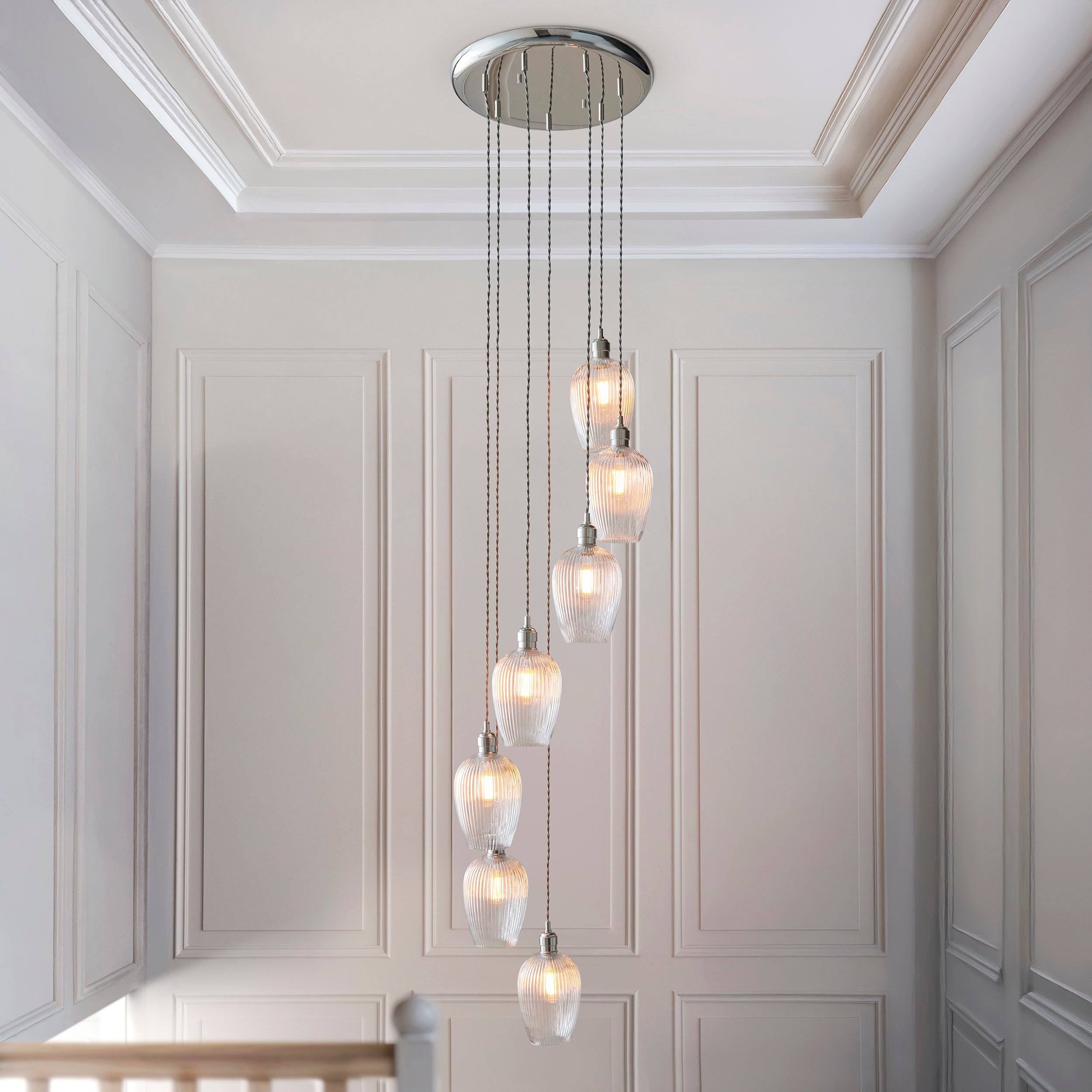 Olympia Ribbed 7-light Chandelier