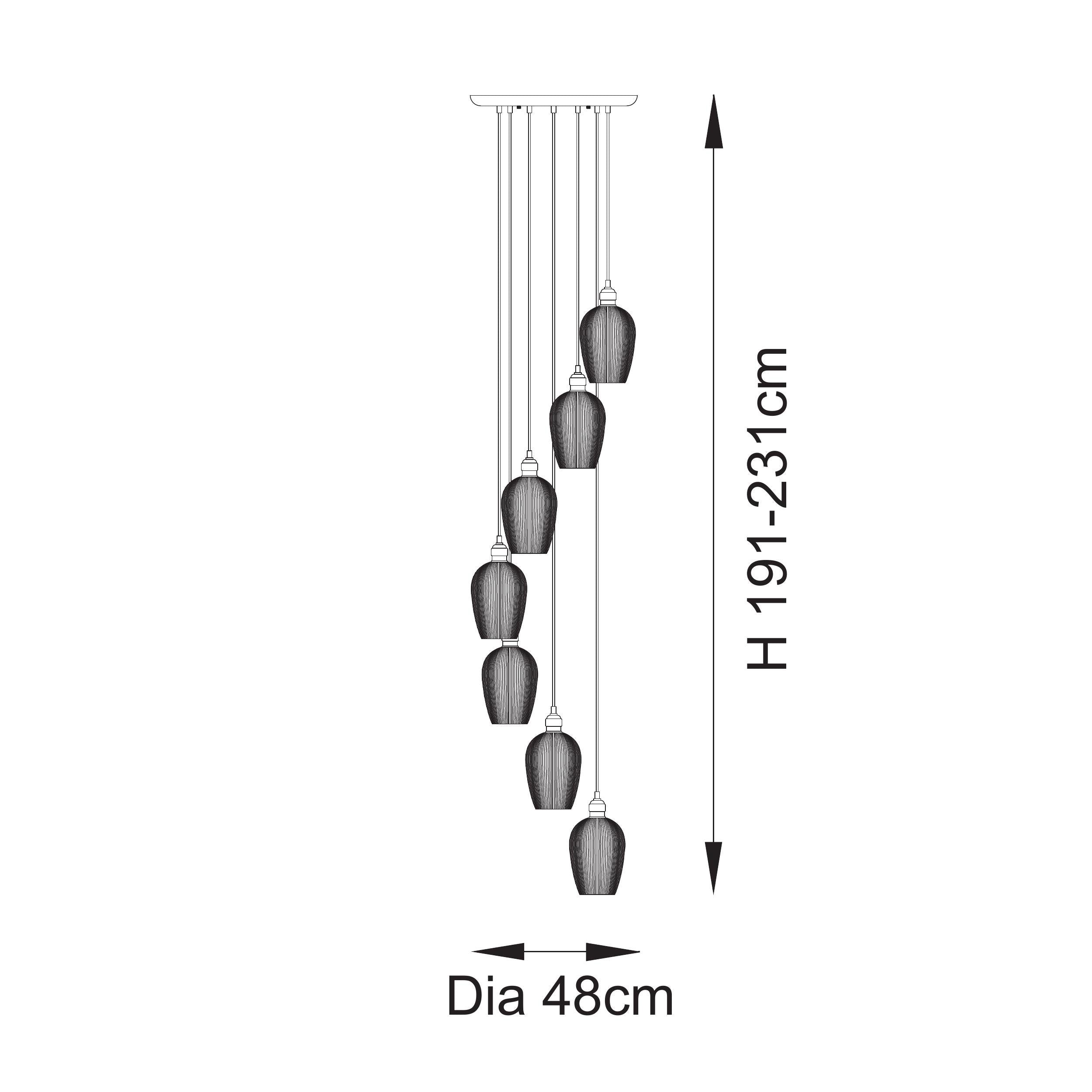 Olympia Ribbed 7-light Chandelier