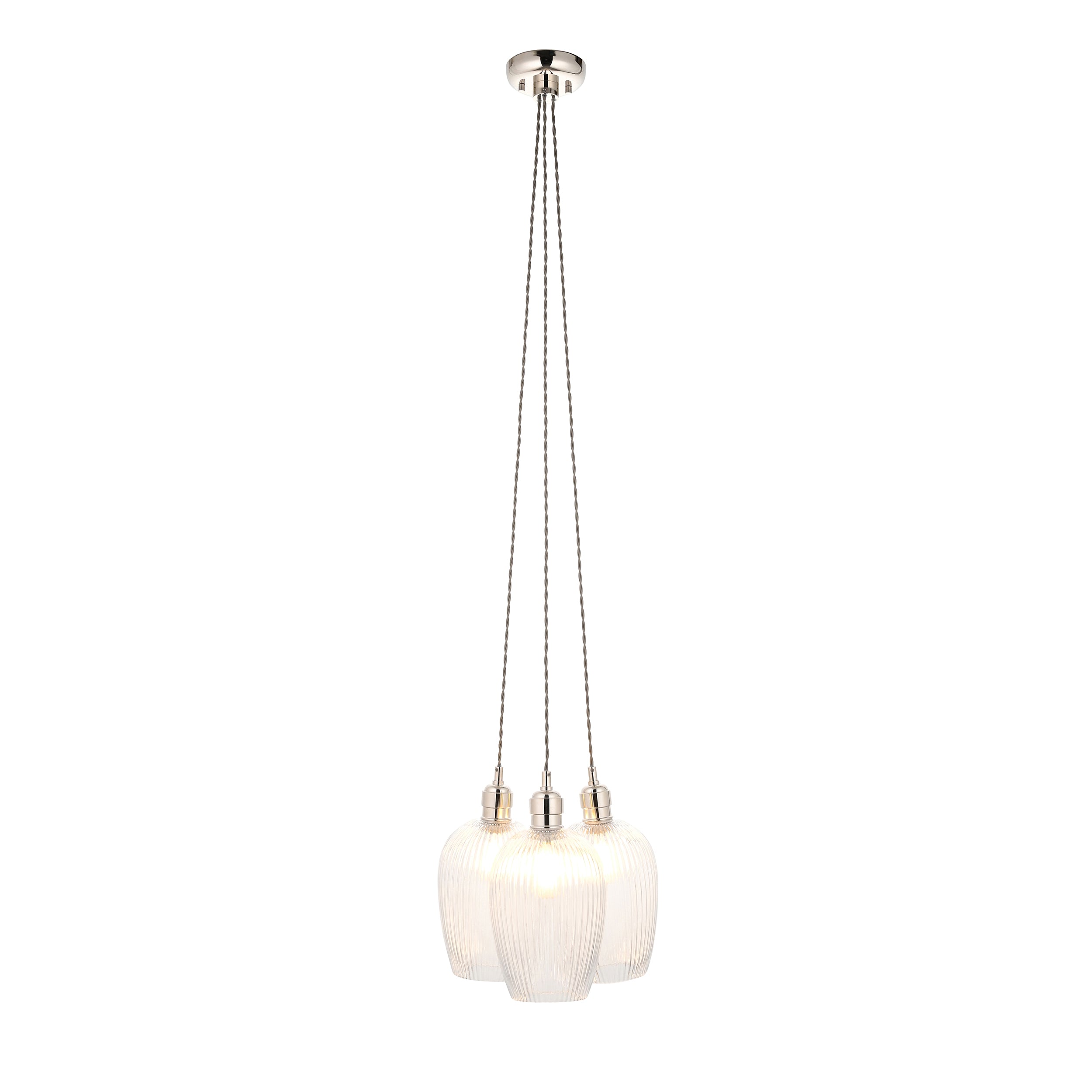 Olympia Ribbed 3-light Pendant