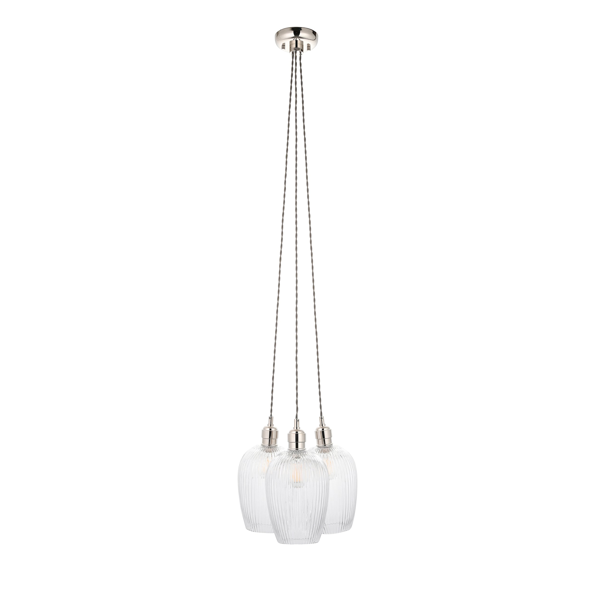 Olympia Ribbed 3-light Pendant