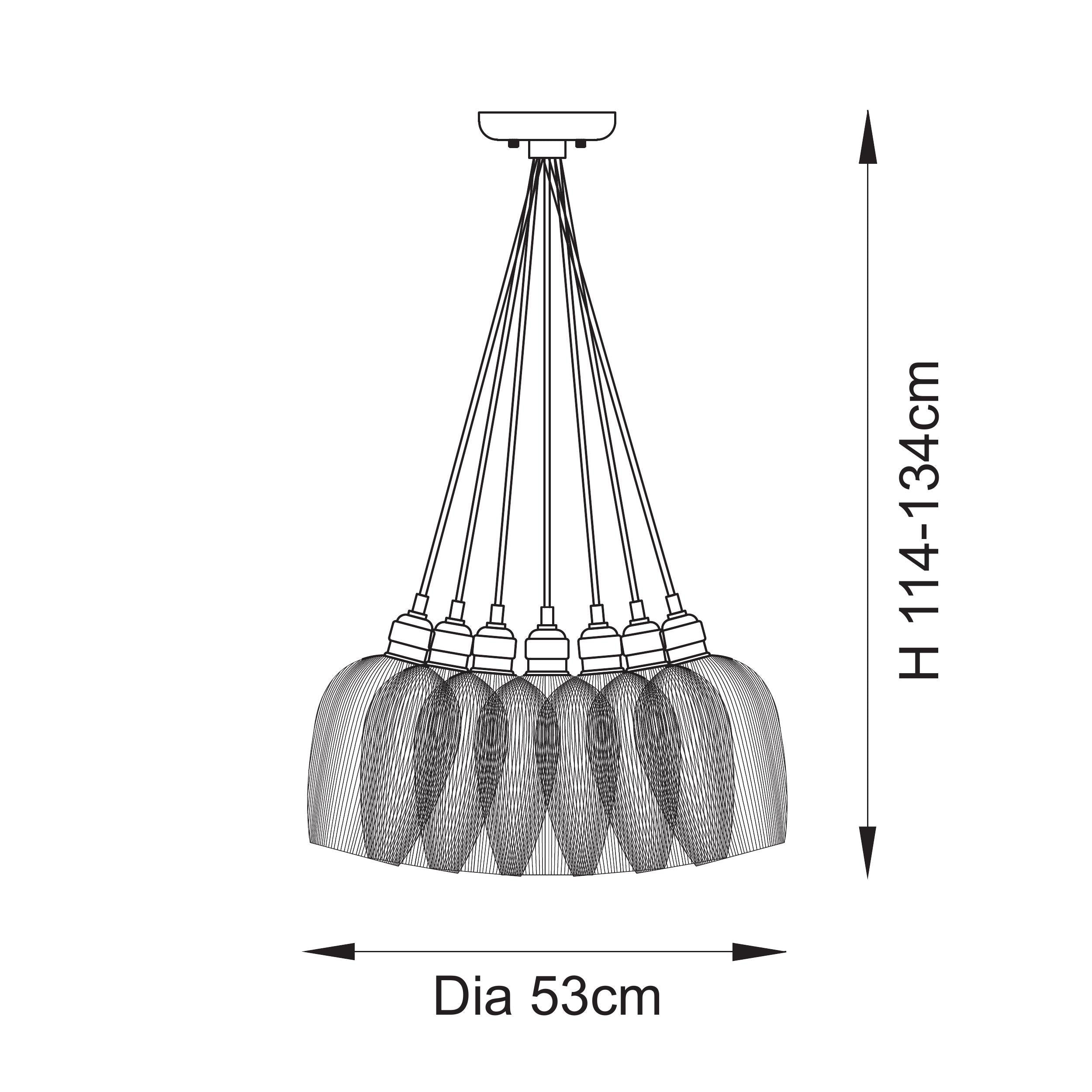 Olympia Ribbed 7-light Pendant