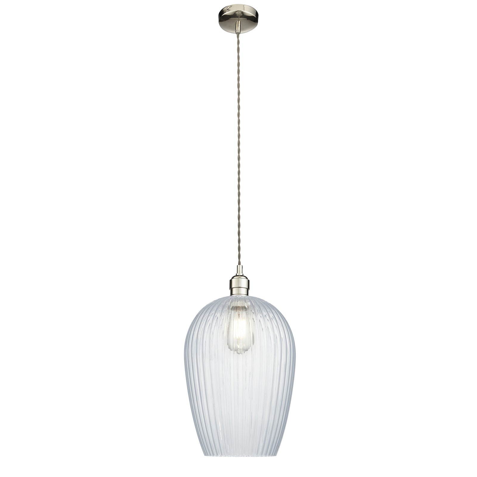 Olympia Ribbed Pendant Large