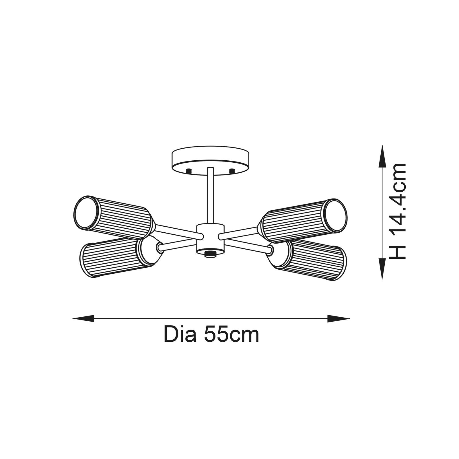 Toulouse Semi flush