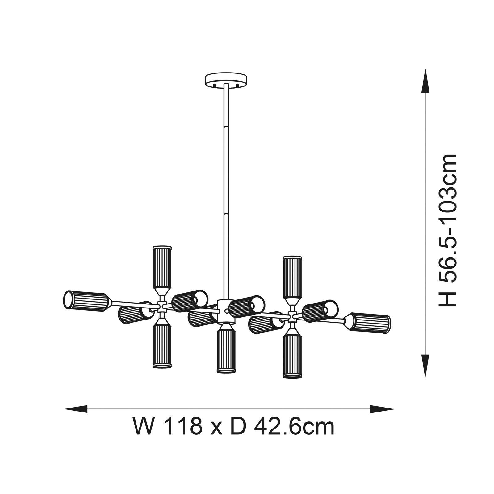 Toulouse Linear Chandelier