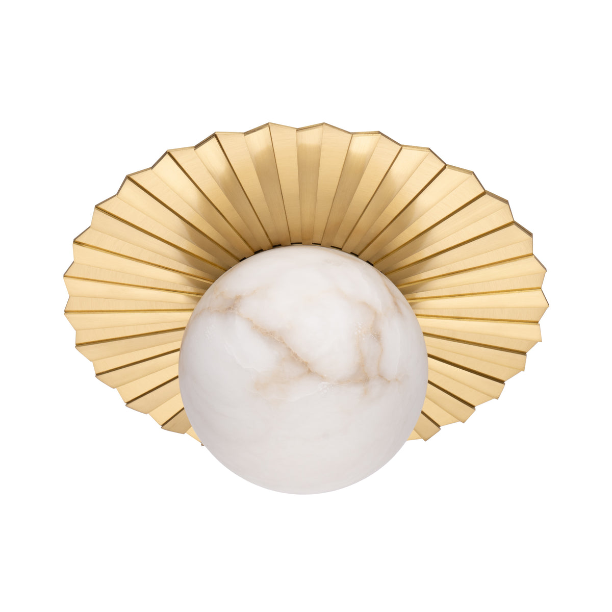 Vistal Alabaster Flush Ceiling Light Medium