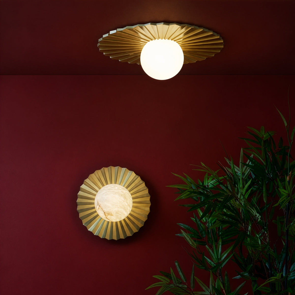 Vistal Opal Flush Ceiling Light Large