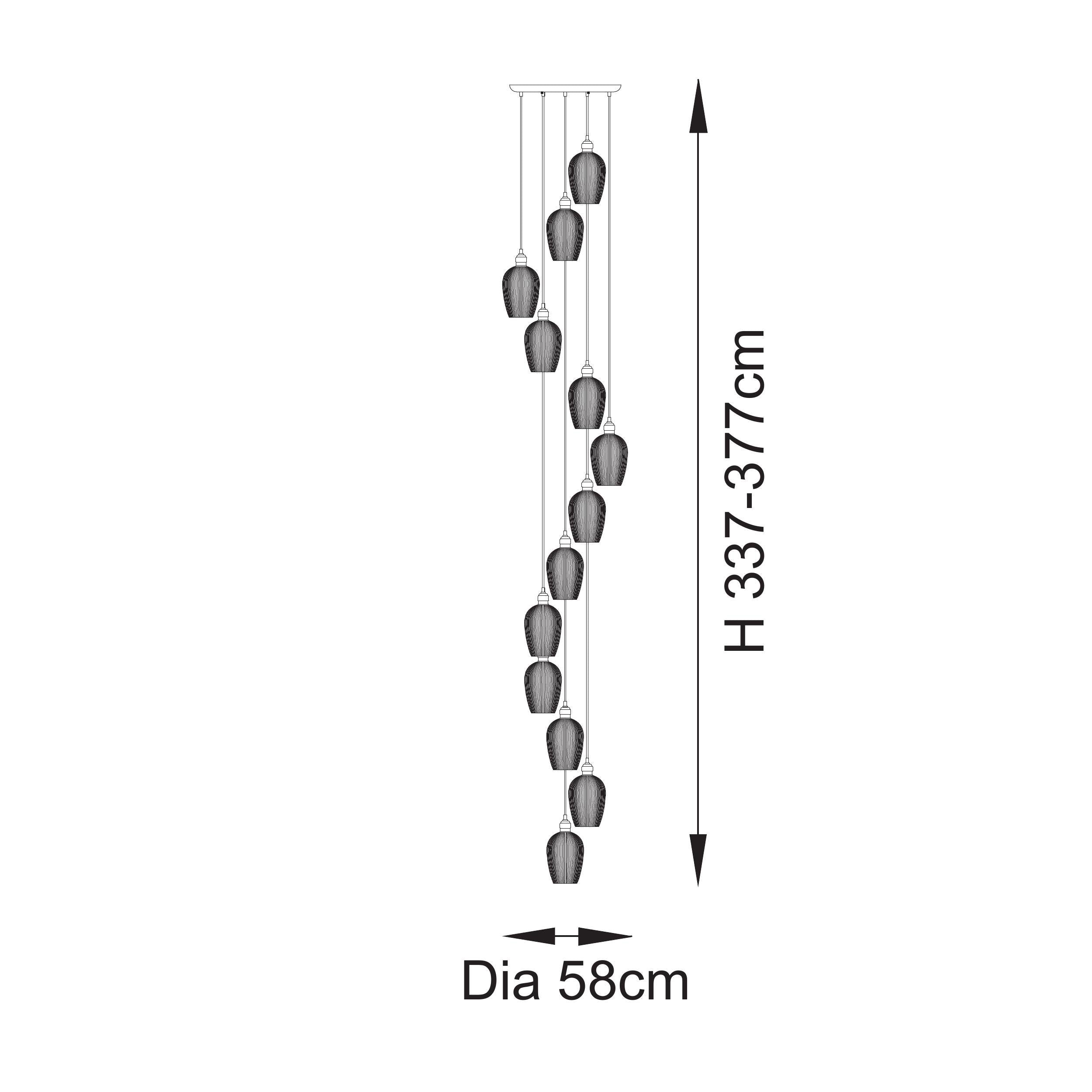 Olympia Ribbed 13-light Chandelier