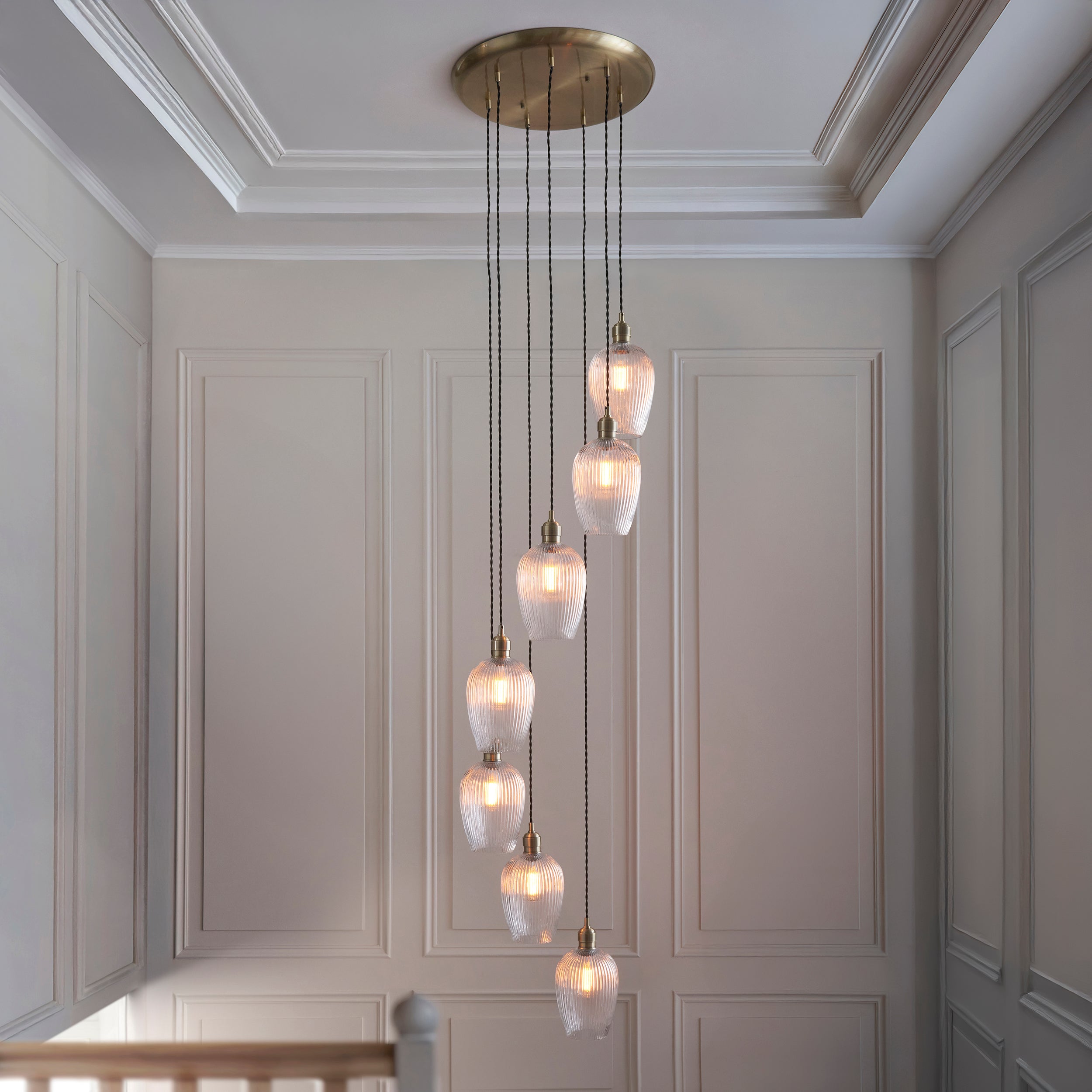 Olympia Ribbed 7-light Chandelier
