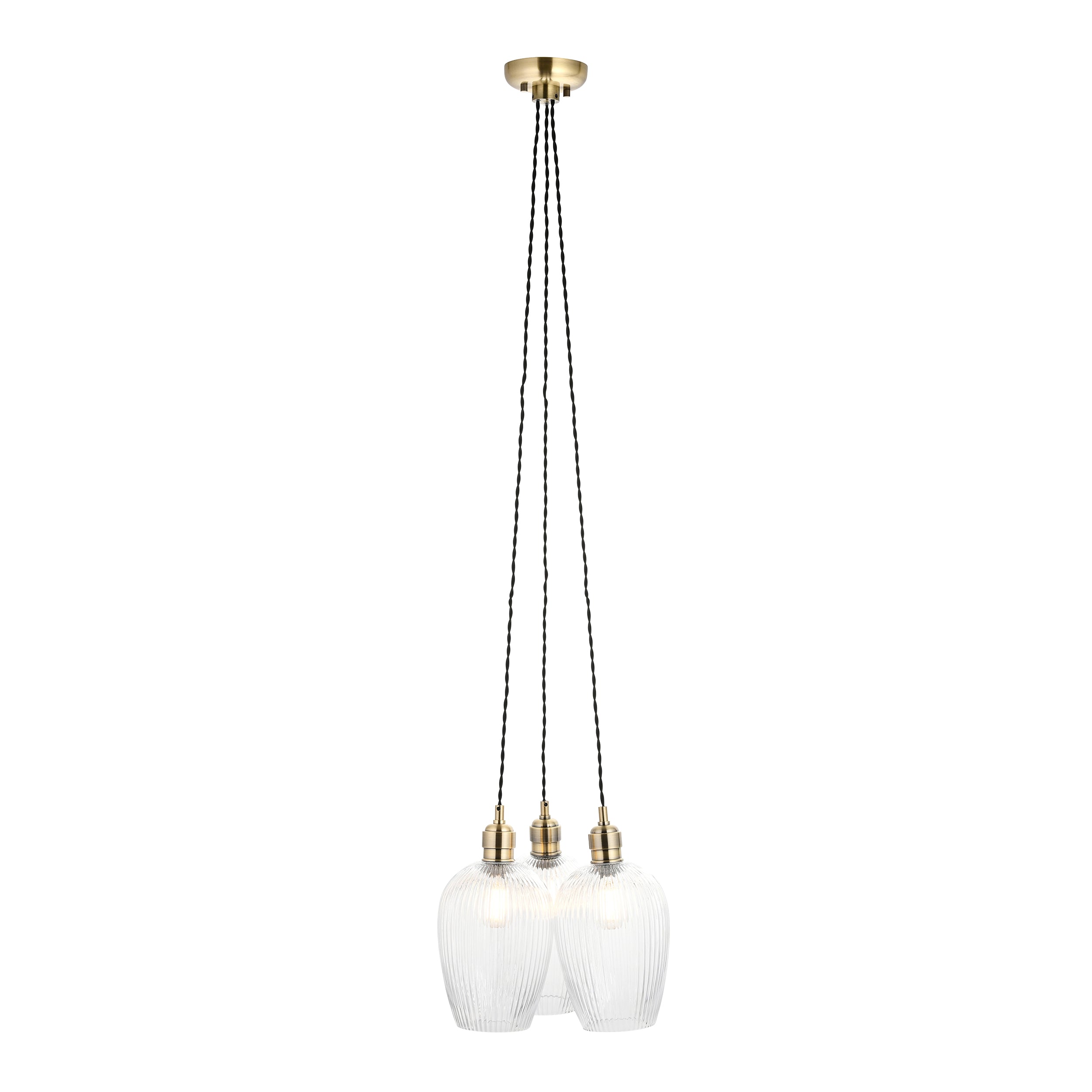 Olympia Ribbed 3-light Pendant