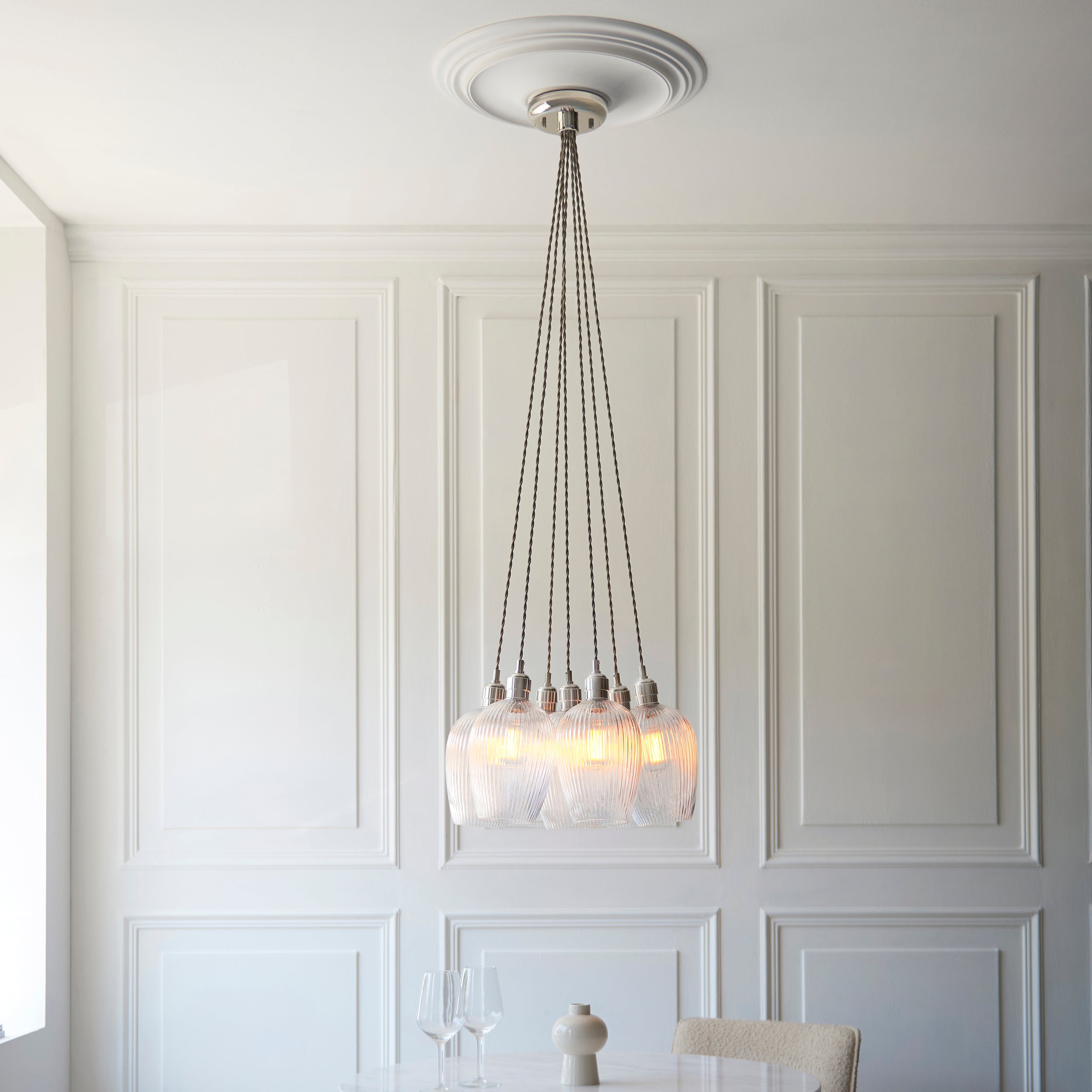 Olympia Ribbed 7-light Pendant