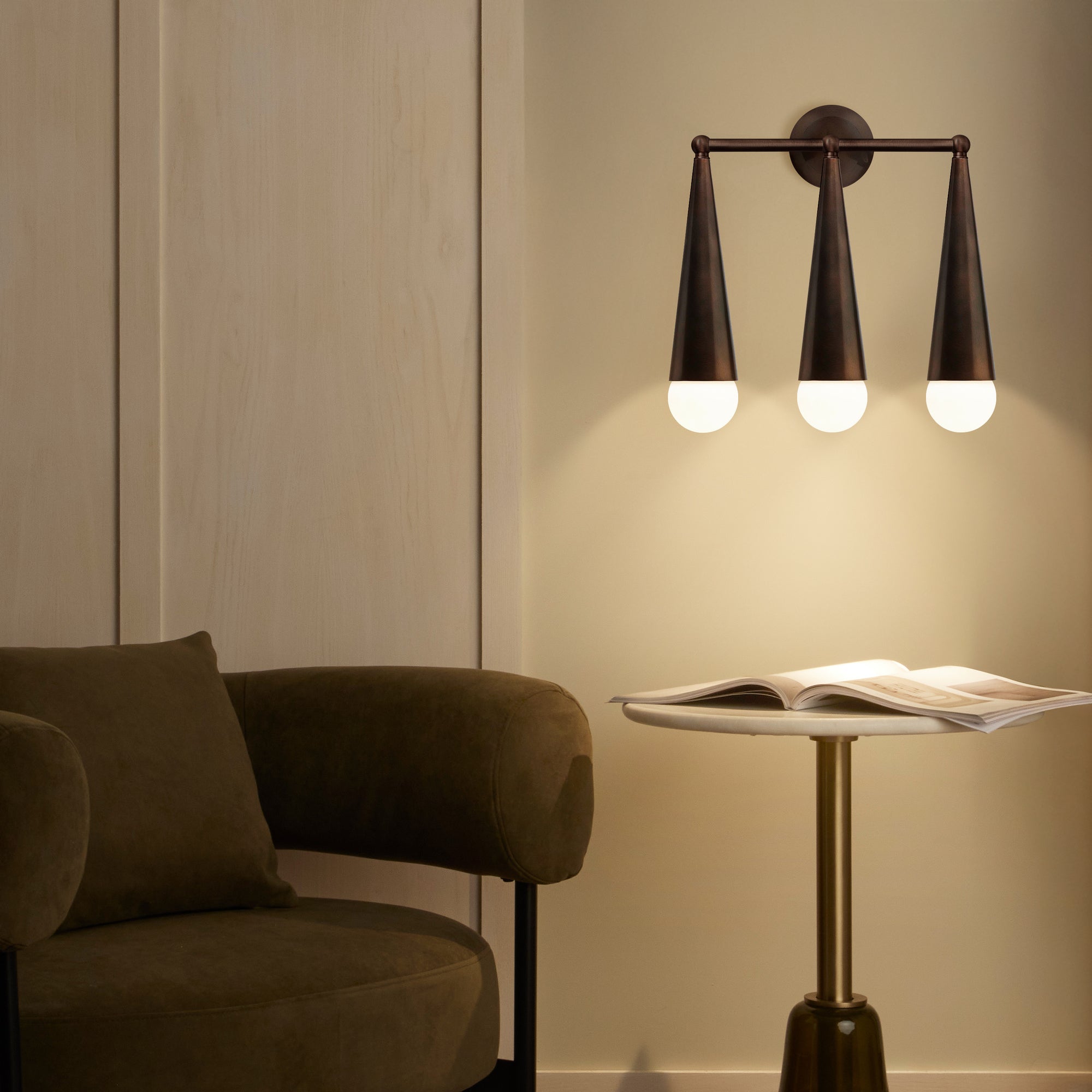 Luca Medium Triple Wall Light