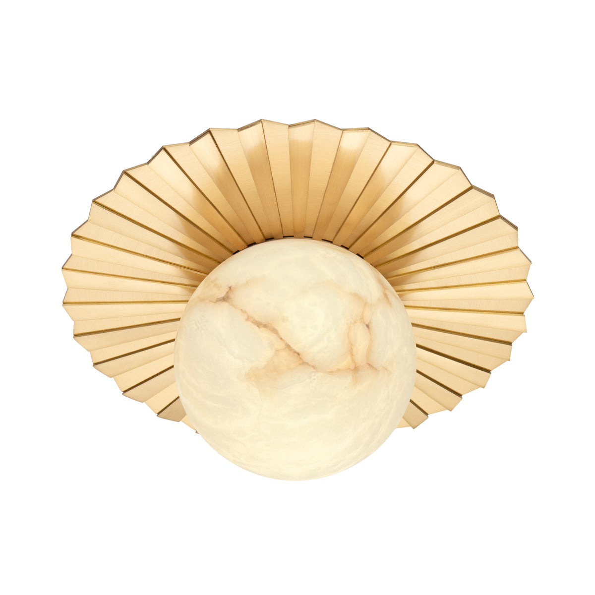 Vistal Alabaster Flush Ceiling Light Medium