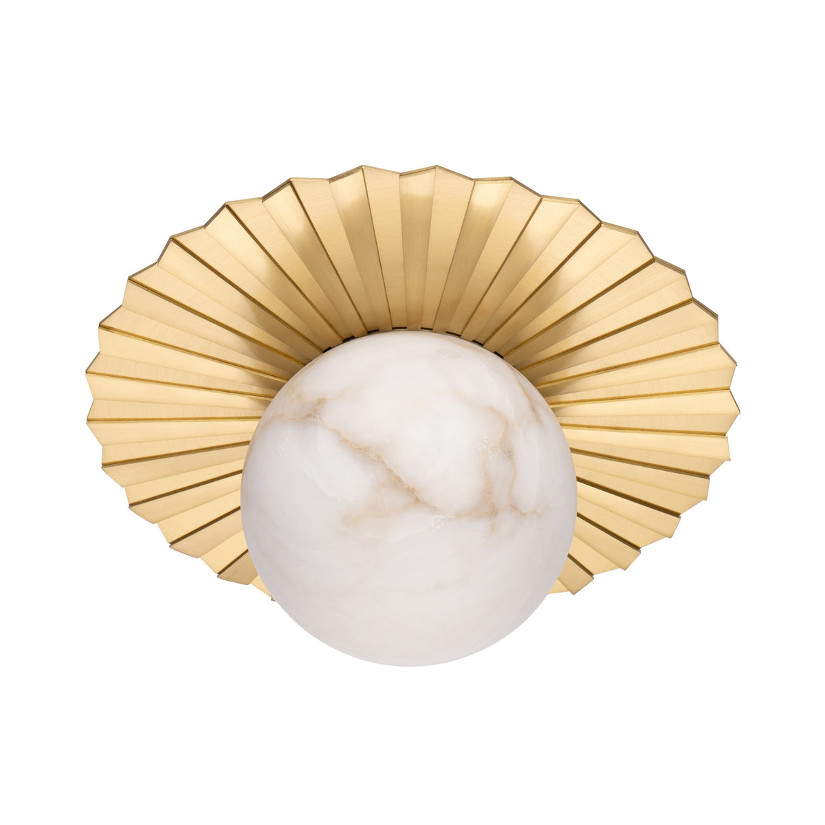 Vistal Alabaster Flush Ceiling Light Medium