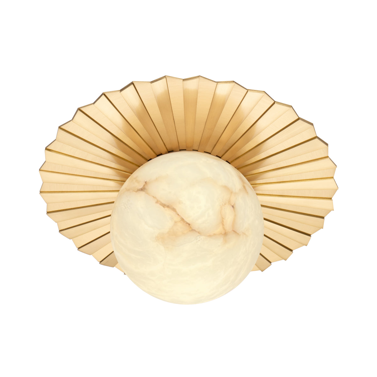 Vistal Alabaster Flush Ceiling Light Medium