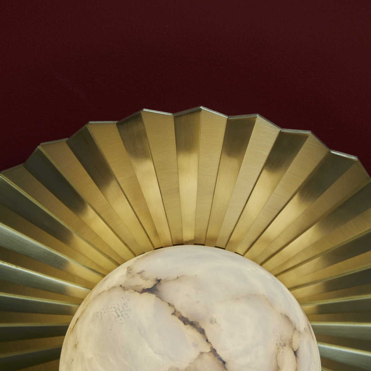 Vistal Alabaster Flush Ceiling Light Medium