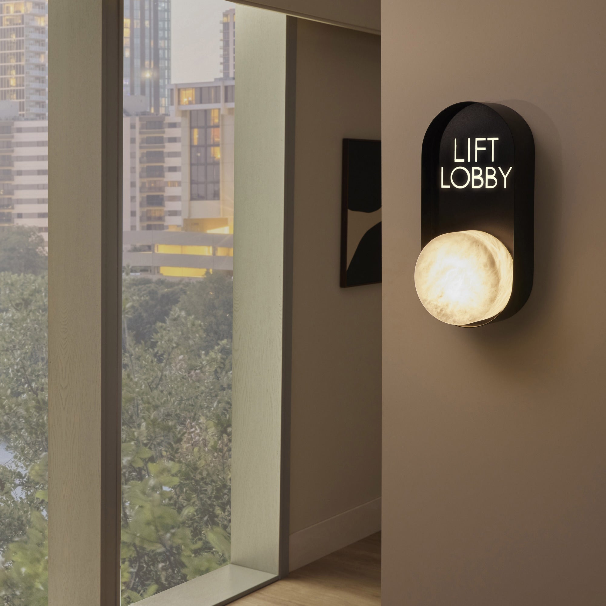 Windermere Alabaster Wall Light Signage