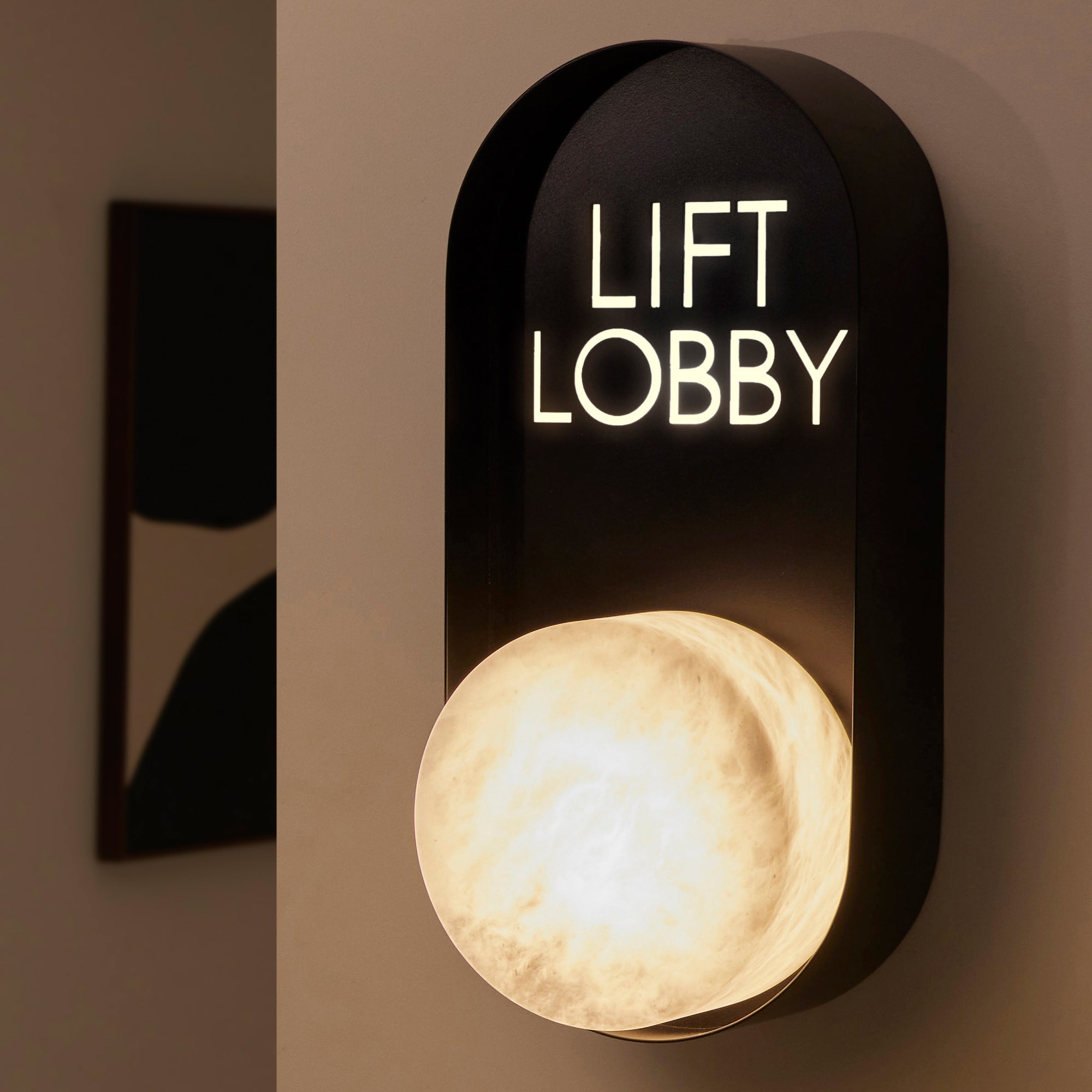 Windermere Alabaster Wall Light Signage