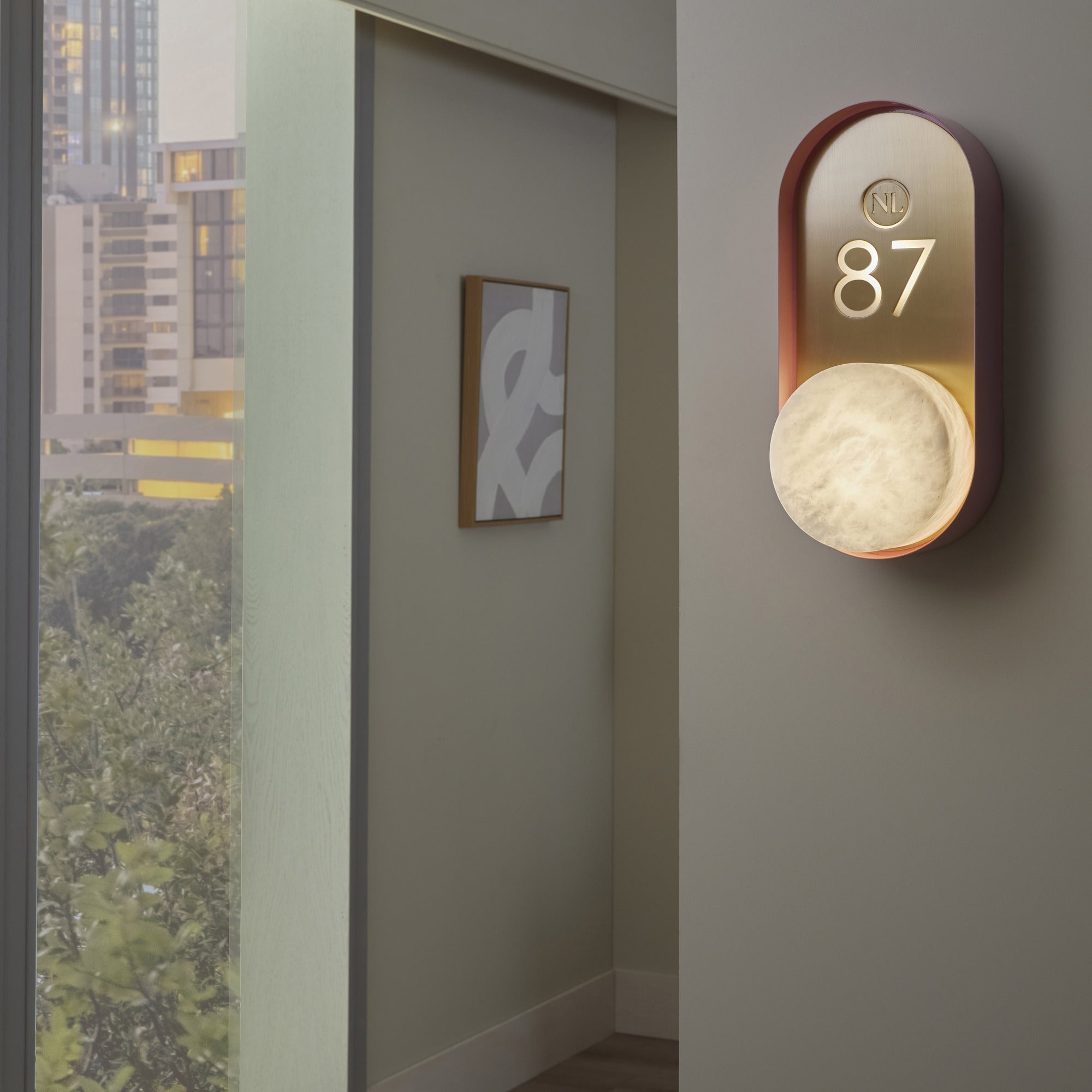 Windermere Alabaster Wall Light Signage